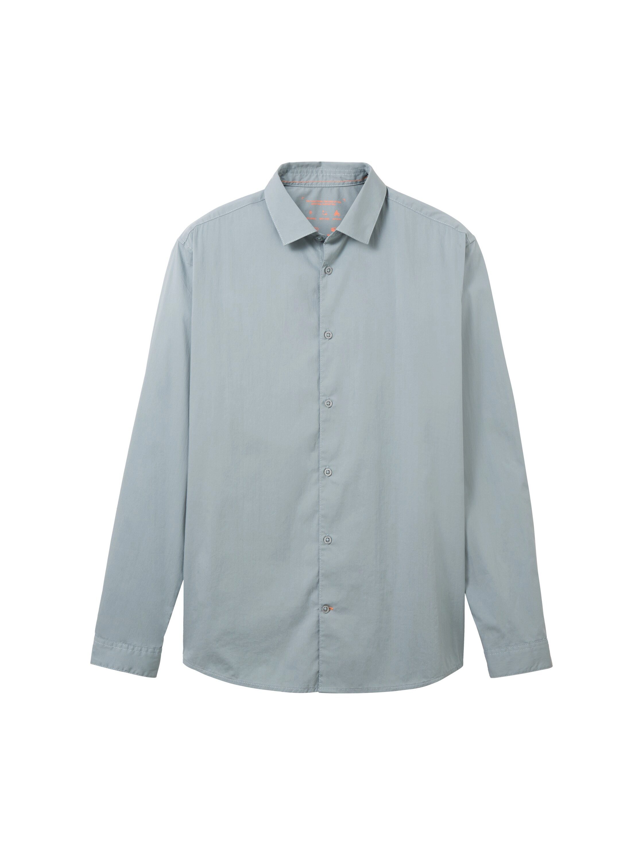 TOM TAILOR Langarmhemd Poplin mit Manschetten