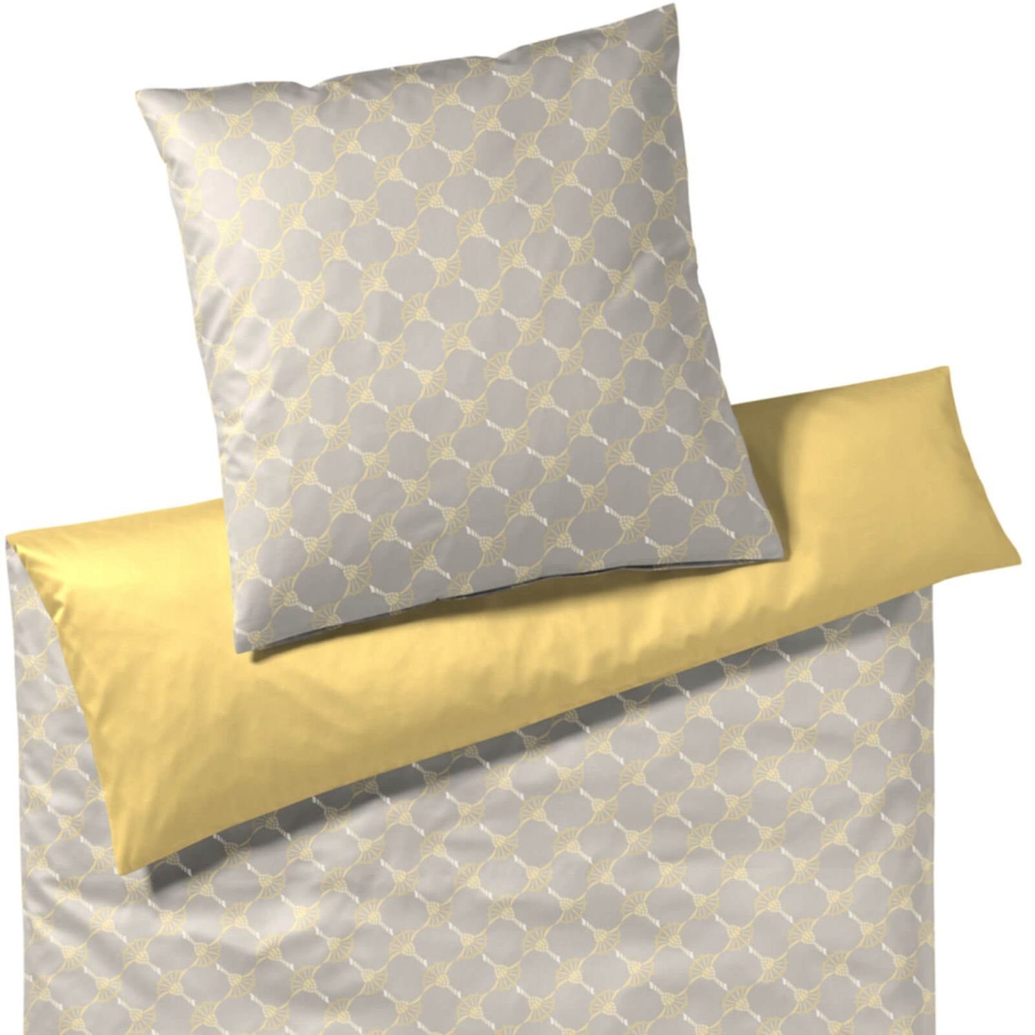 JOOP! Bettwäsche Cornflower Double 4083 3 Desert Sun, Mako-Satin, 3 teilig, Feldblume, Musterung