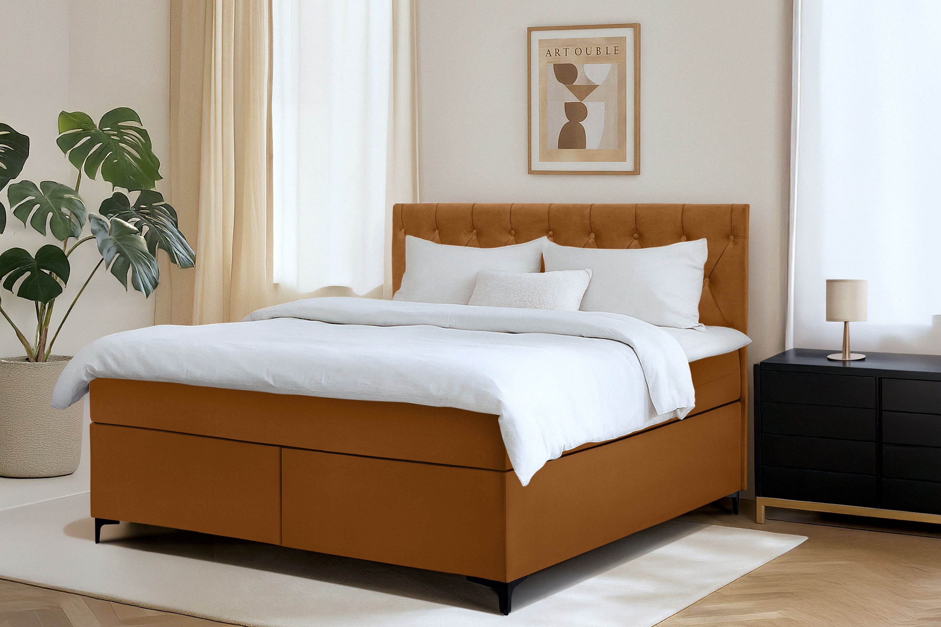 KONSIMO® Polsterbett ARDEA Boxspringbett, ultimativer Komfort, günstig online kaufen