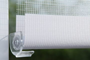 Doppelrollo Duo-Doppelrollo KLEMMFIX, DécoProfi, Lichtschutz, mit Bohren/ohne Bohren, Fenster- oder Wandmontage, abwechselnd transparent und blickdicht gewebtes Textil