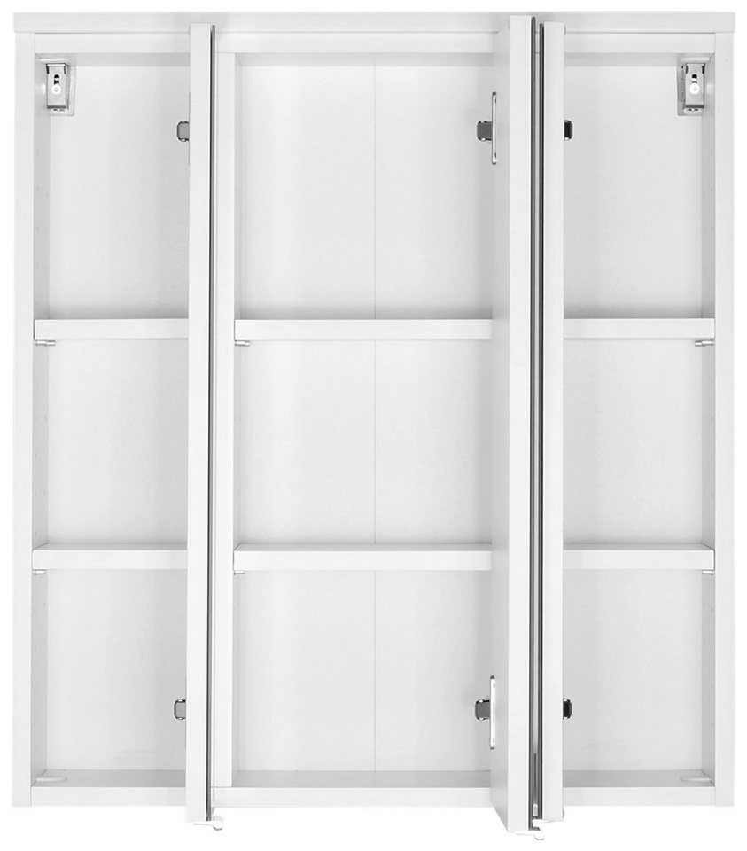 HELD MÖBEL Spiegelschrank Porta 60 cm ohne Beleuchtung weiß, 3 Türen mit  Spiegel