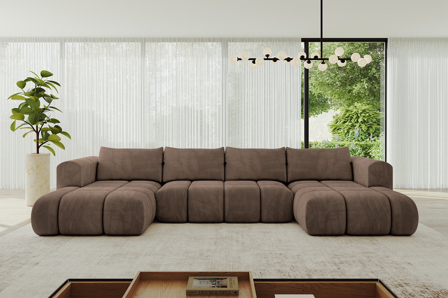 ALTDECOR Wohnlandschaft CLOUD-U, Couch mit Schlaffunktion, günstig online kaufen