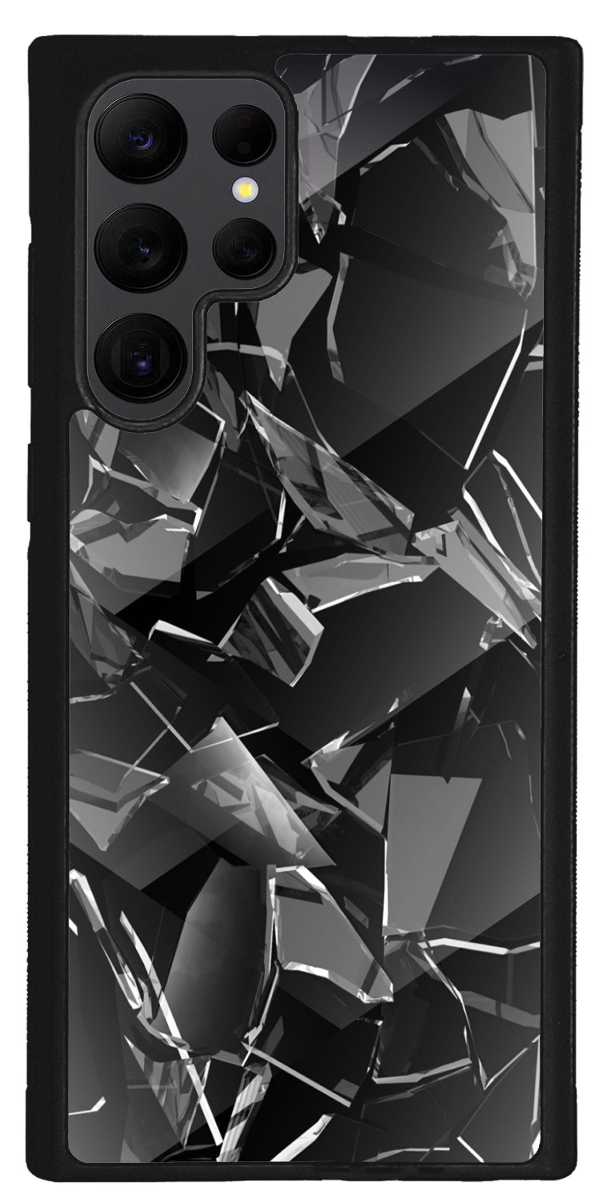 Traumhuelle Backcover TPU HÜLLE Silikon MOTIV 342 Case Cover Schutzhülle Backcover Etui 5G, Grau Handy Bumper Smartphone Rückschale Schwarz Silicon