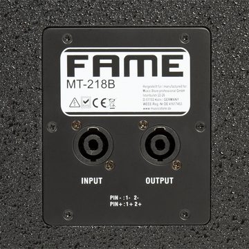Fame Audio Subwoofer (MT-218B 1000W/4Ohm, 2x 18" Sub - Passive Bassbox)