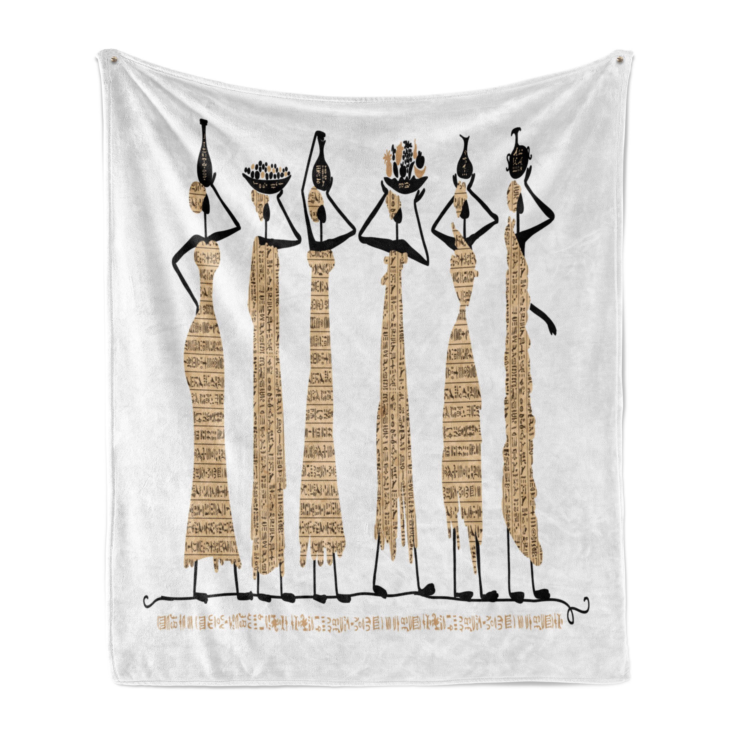 Wohndecke Gemütlicher Plüsch für den Innen- und Außenbereich, Abakuhaus, Ägypten Oriental-Frauen-Entwurf