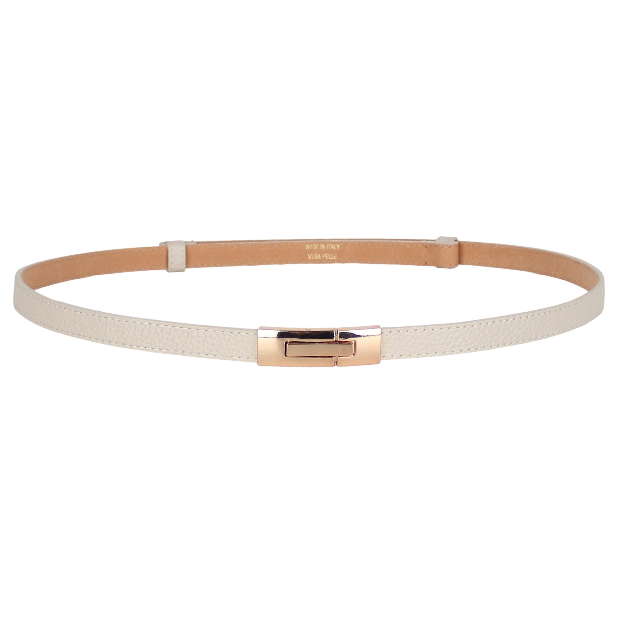 MIRROSI Ledergürtel Damen Gürtel Echtleder, Made in Italy, 18mm breit (Passt fast zu jeder Hosenschlaufe) Einheitsgröße (Geeignet für einen Hüftumfang von ca. 55 bis 100 cm)