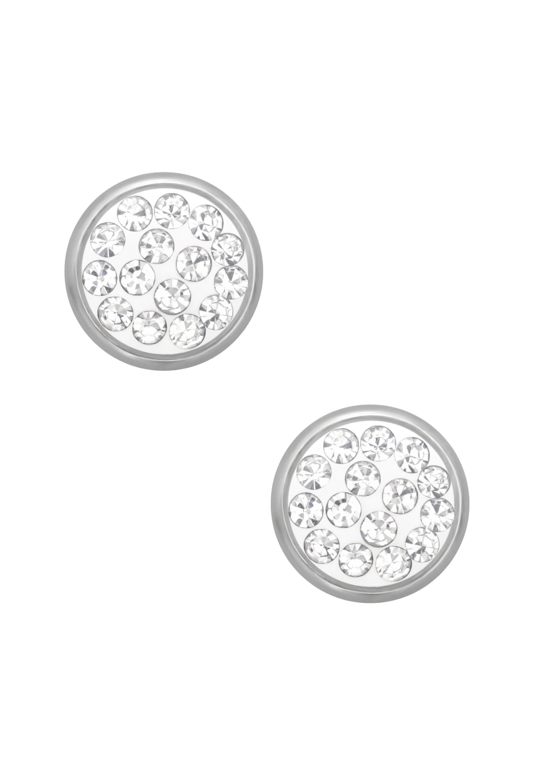 Diademita Paar Ohrstecker Ohrstecker Rund 6 mm aus Hochglanzpoliertem Chirurgenstahl mit (Set)