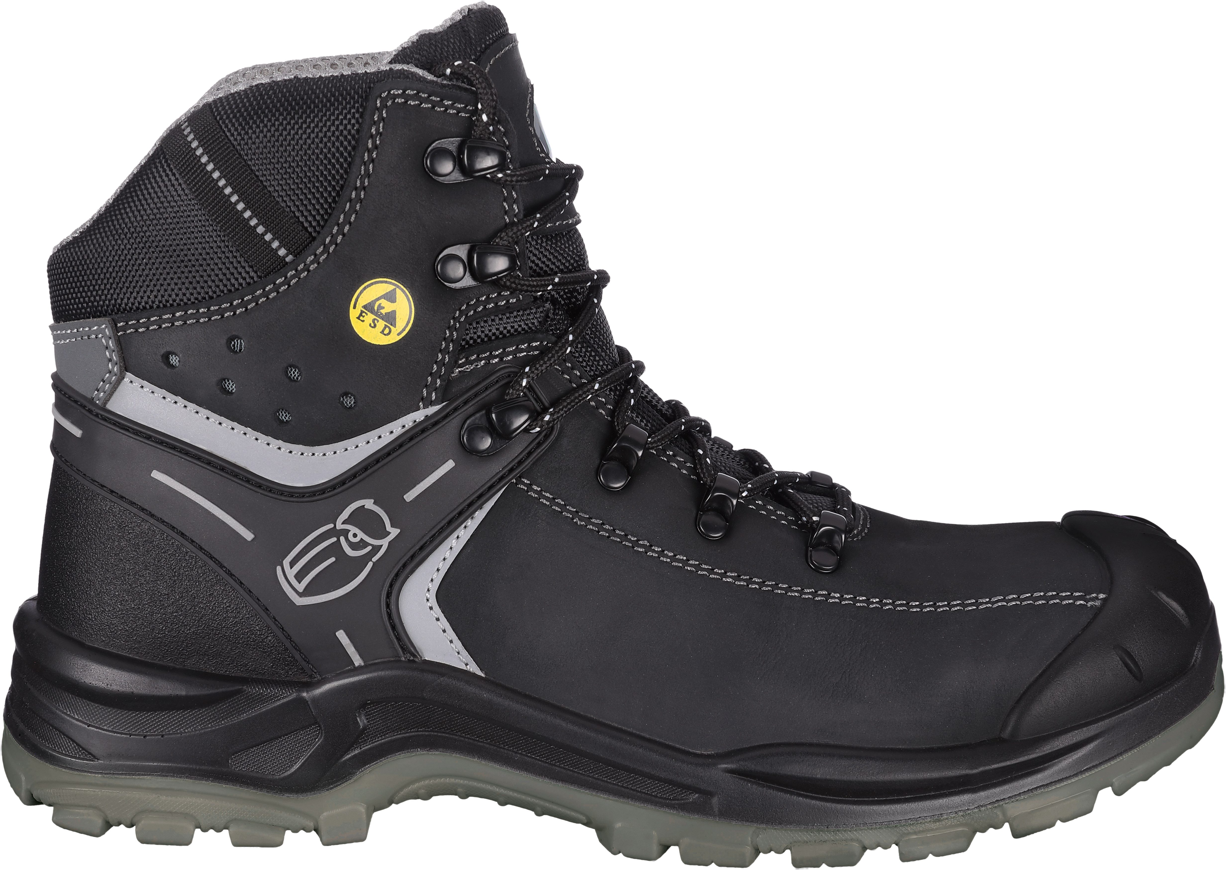 Leibwächter S3 Sicherheitsstiefel hoch ESD Arbeitsschuhe München Sicherheitsschuh zertifiziert, antistatisch, rutschhemmend, ölbeständig