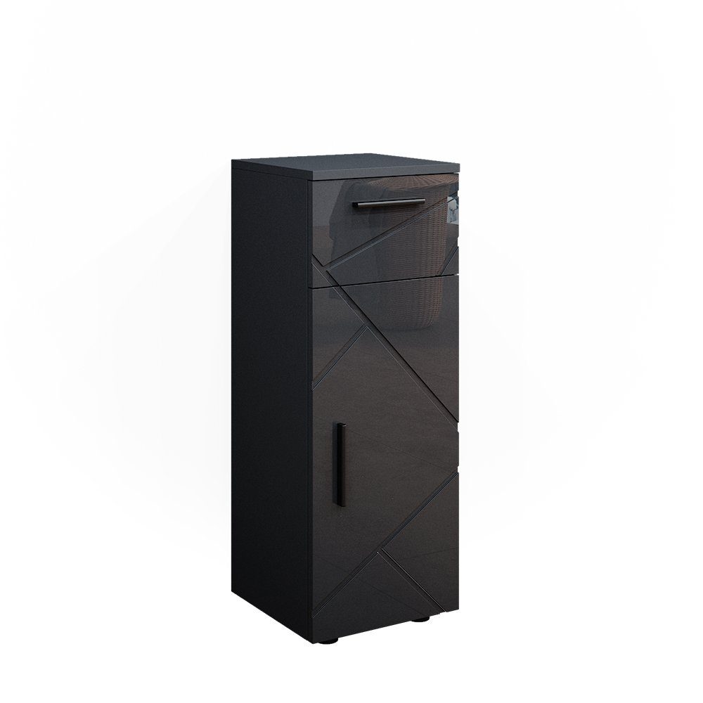 Vicco Midischrank Irma Anthrazit Hochglanz 30 x 81 cm günstig online kaufen