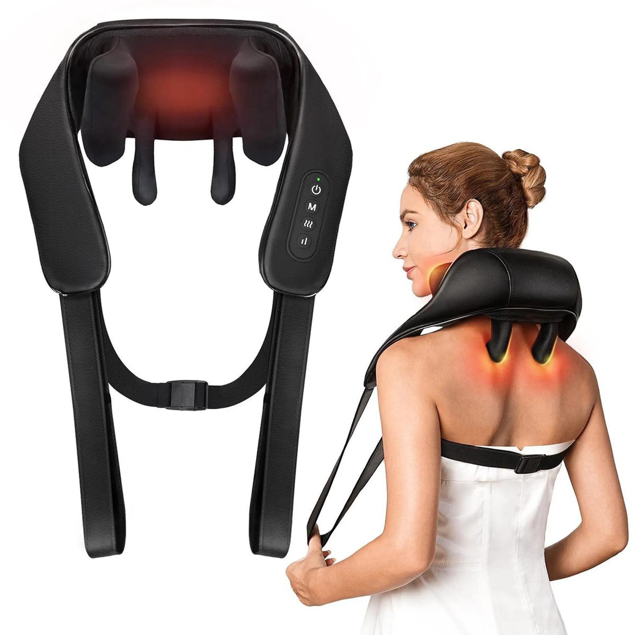 Lisabonde Nacken-Massagegerät mit 4D-Massage & Wärme - kabellos, 6 Knoten