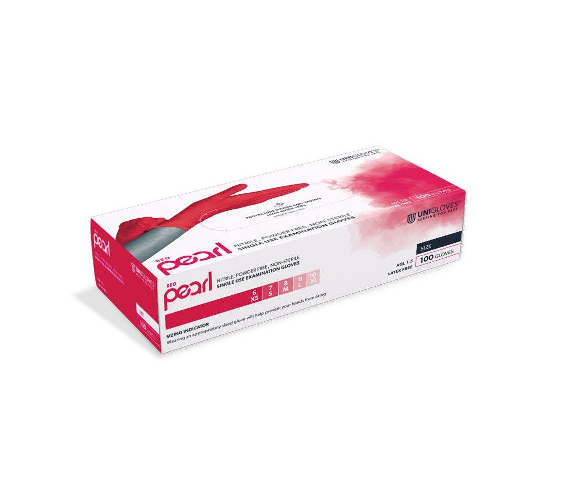 Nitril-Handschuhe Red Pearl Nitril U.-Handschuhe Gr. XS/S/M/L/XL 100 Stk.