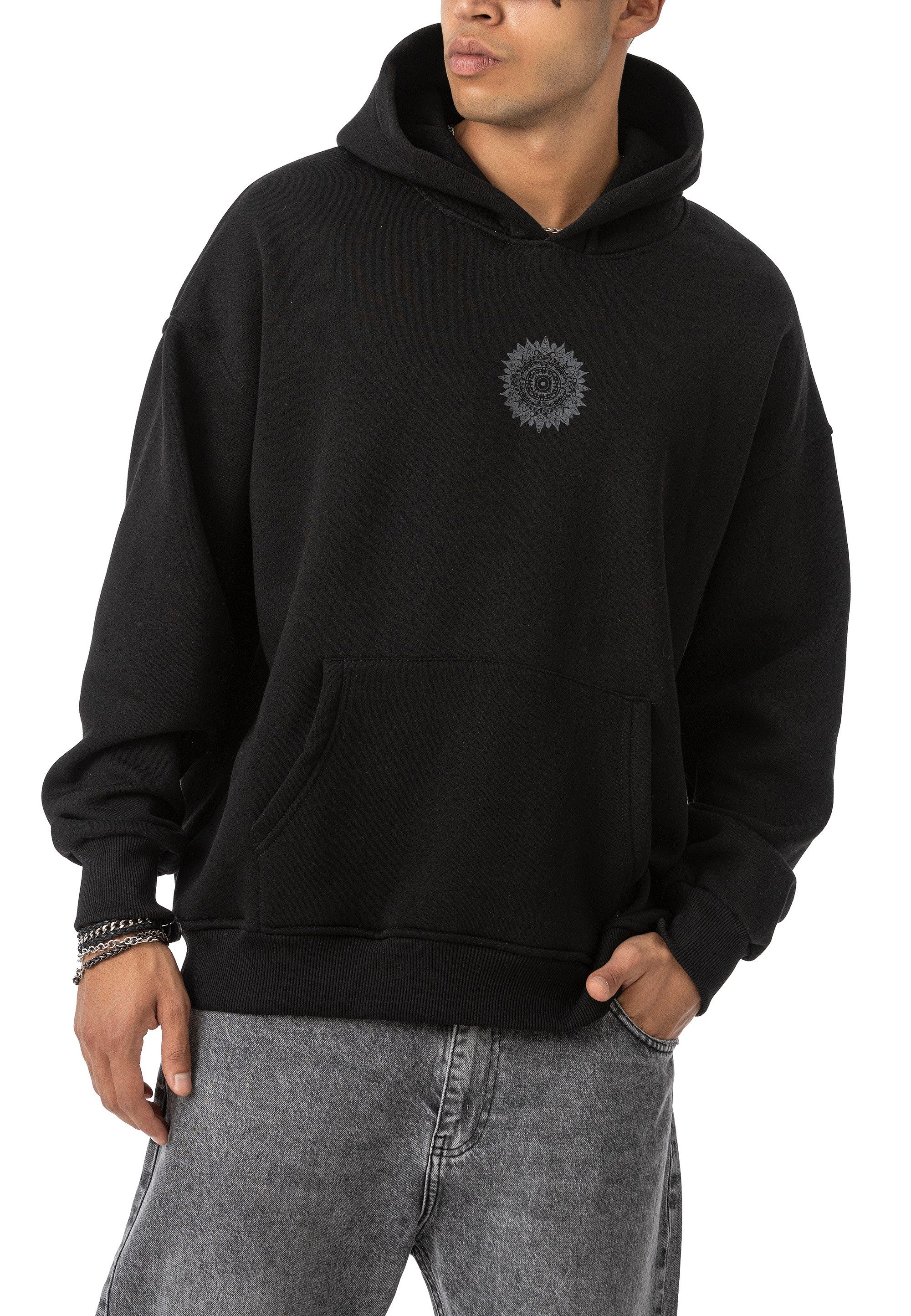 Hoodie by Spruce mit Mandala Print Sweatshirt mit Kapuze