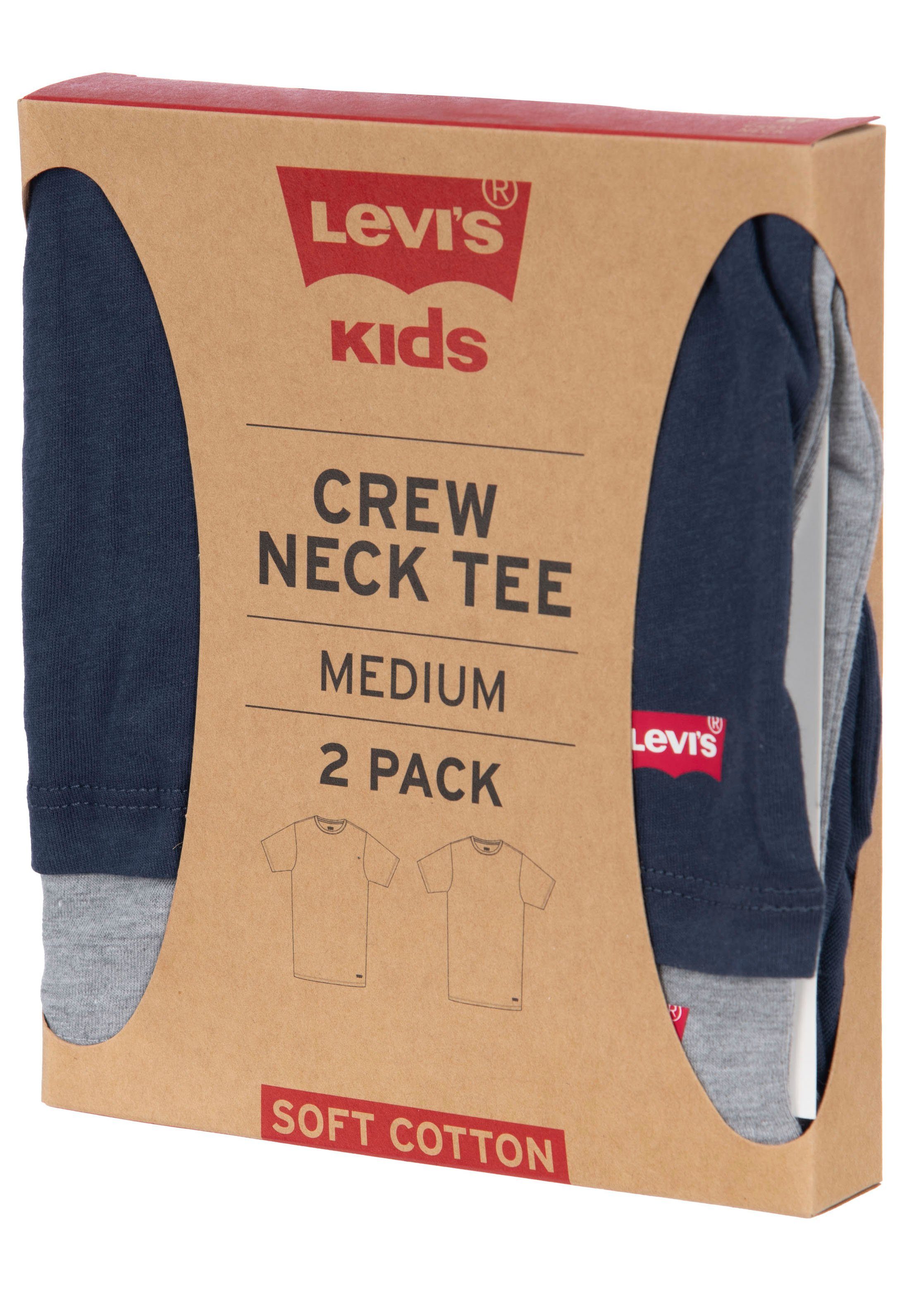 Levi's® Kids T-Shirt 2PK dress for blue CREW TEE (2-tlg) NECK BOYS