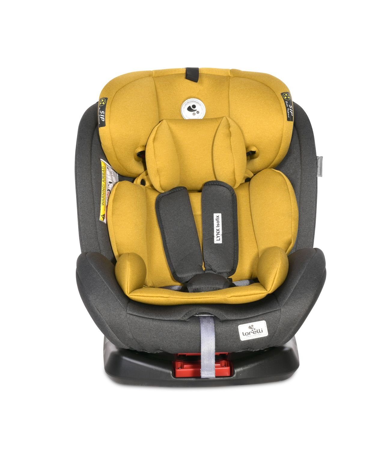 Lorelli gelb Isofix, Lynx 36 bis: 0+/1/2/3, kg, 360 Gurt Gruppe Autokindersitz Grad Drehung, (0-36kg) Kindersitz
