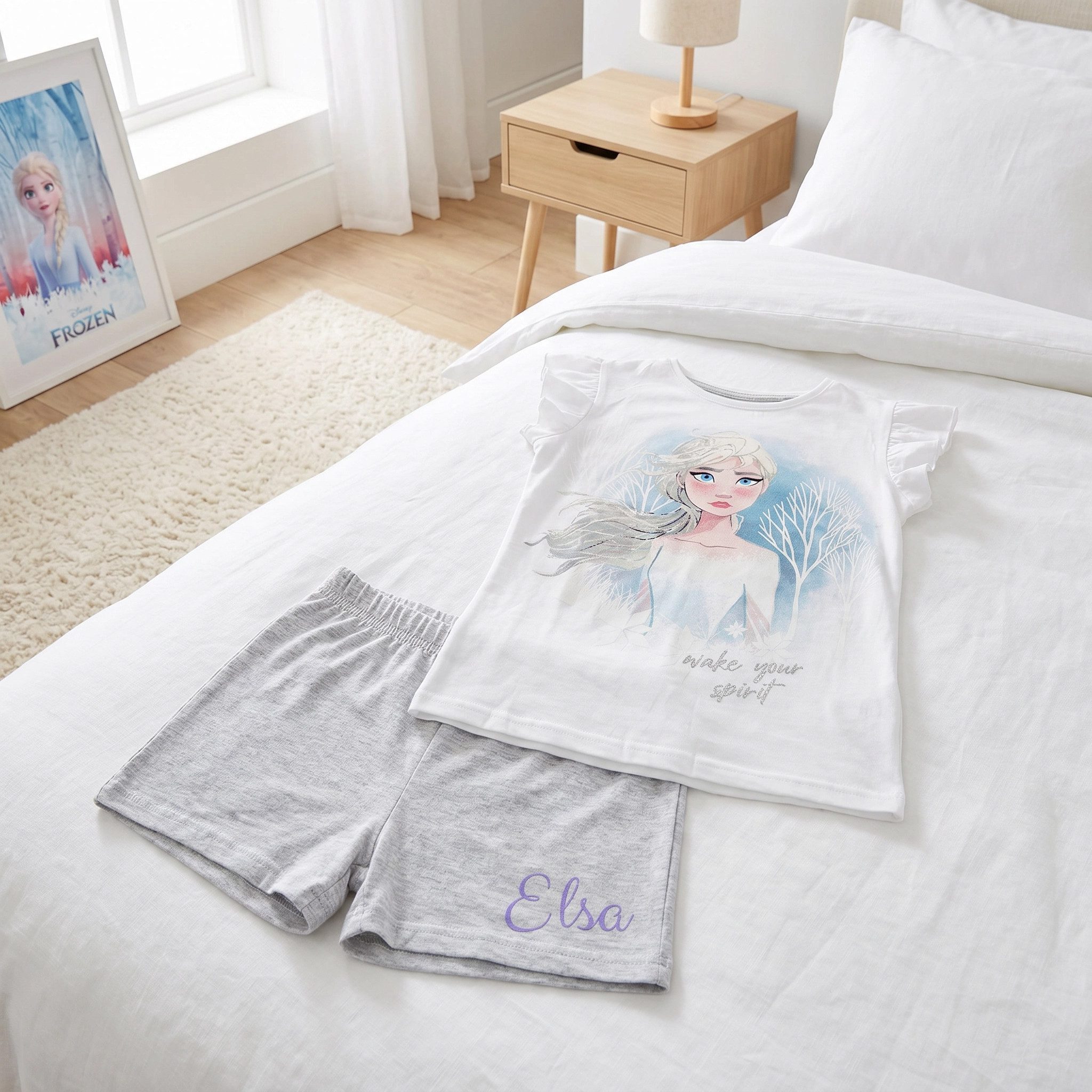 Disney Schlafanzug Disney Die Eiskönigin Kinder kurzarm Schlafanzug Pyjama