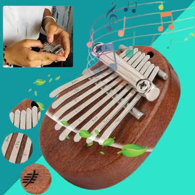 MAVURA Spielzeug-Musikinstrument Mini Daumenklavier Kalimba Finger Musikinstrument aus Mahagoni Holz Daumen Klavier Thumb Piano Holz Keyboard