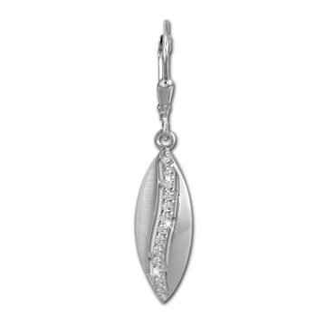 SilberDream Paar Ohrhänger SilberDream Ohrringe für Damen 925 Silber (Ohrhänger), Damen Ohrhänger Oval aus 925 Sterling Silber, Farbe: silber, weiß