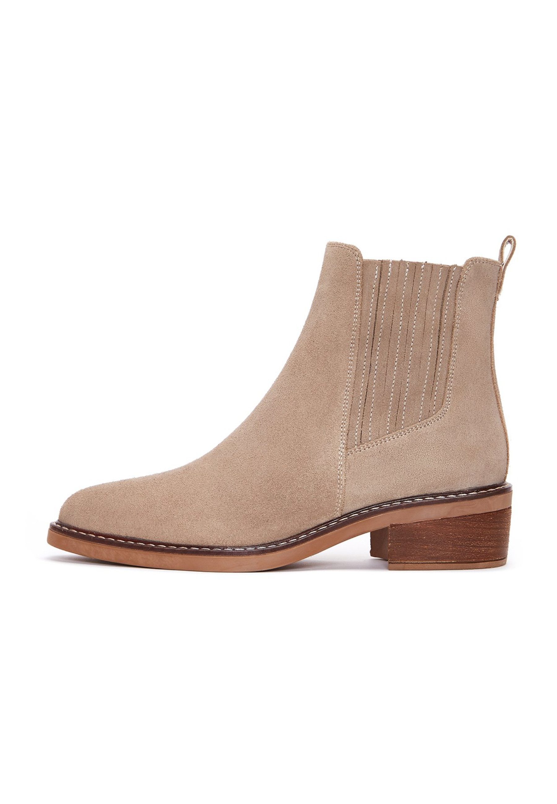 Derimod Chelsea-Stiefel aus Leder Chelseaboots Textilfutter, Thermosohle, Absatz 2,5 cm