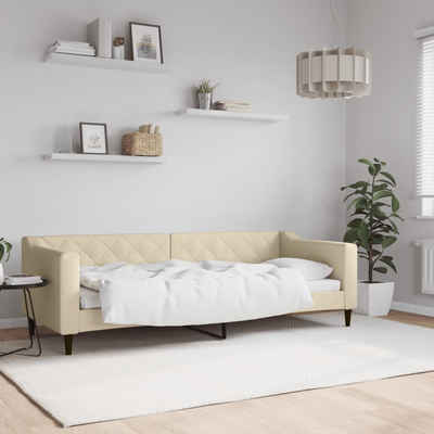 vidaXL Bett Tagesbett Creme 80x200 cm Stoff