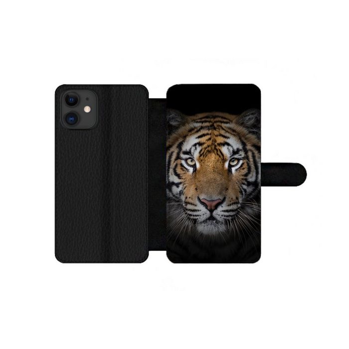 MuchoWow Handyhülle Tiger - Wildtiere - Porträt - Schwarz - Tiere Handyhülle Telefonhülle Apple iPhone 12 Pro Max