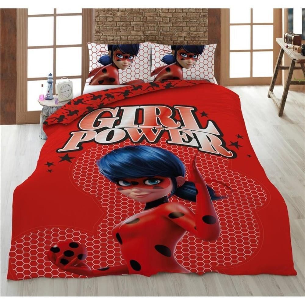 Miraculous - Ladybug Bettwäsche Miraculous Ladybug Bettbezug "Girl Power", 140x200cm, 100% Polyester, 2 teilig
