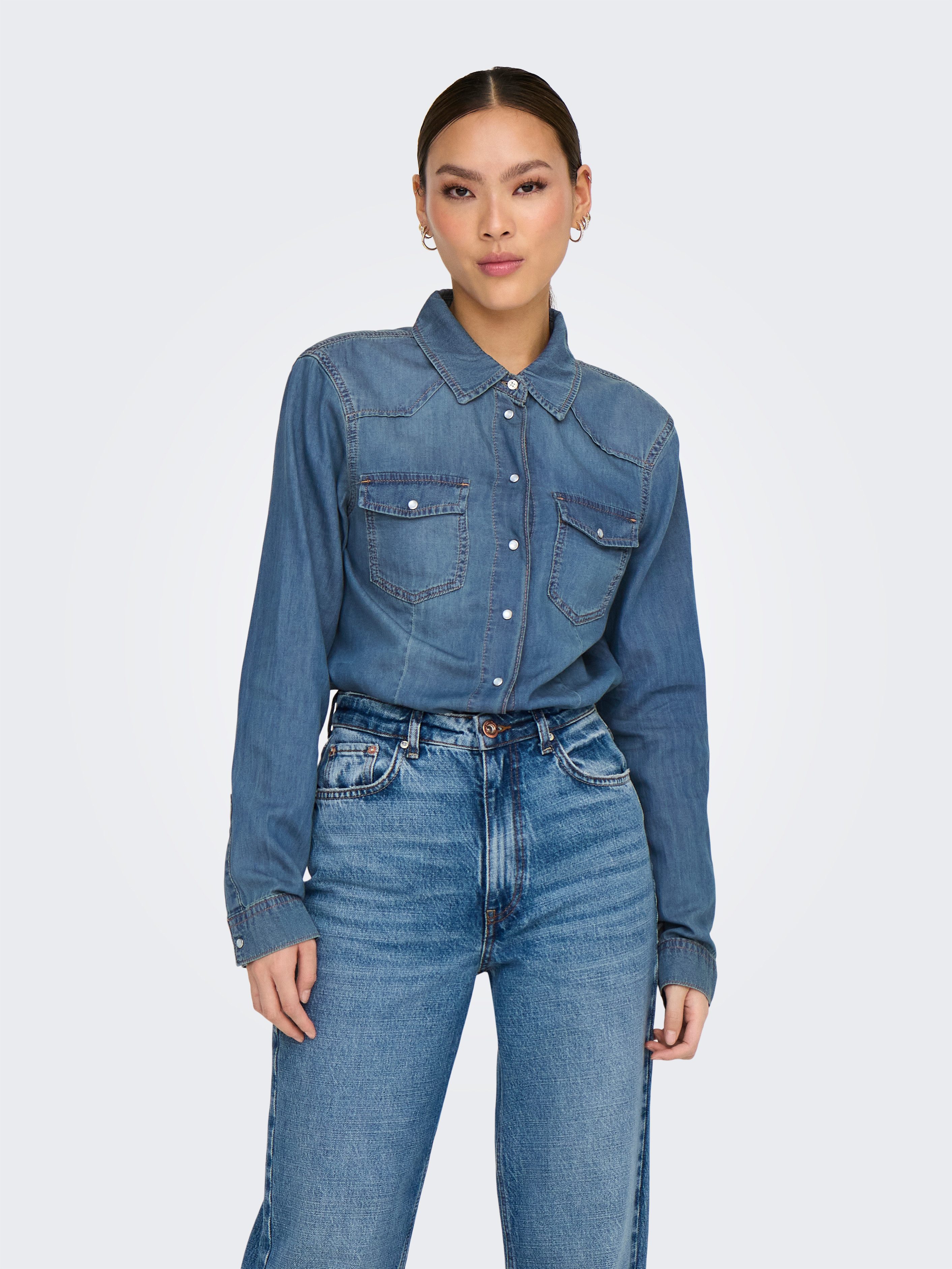 Jeansbluse ONLALICE REG SHIRT DNM BOX AKM