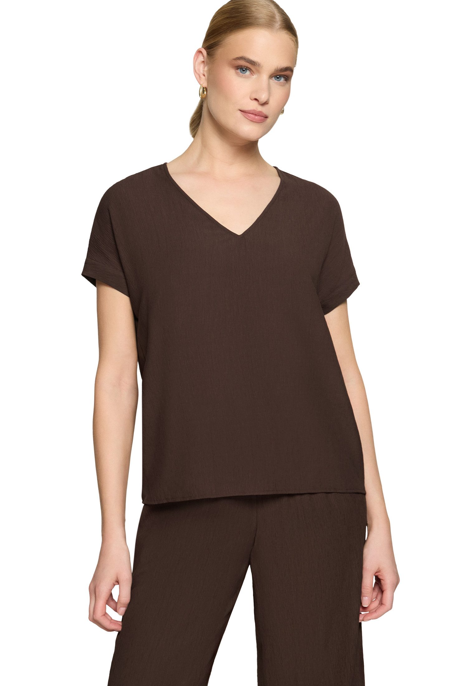 Zero Schlupfbluse Damen kurzarm