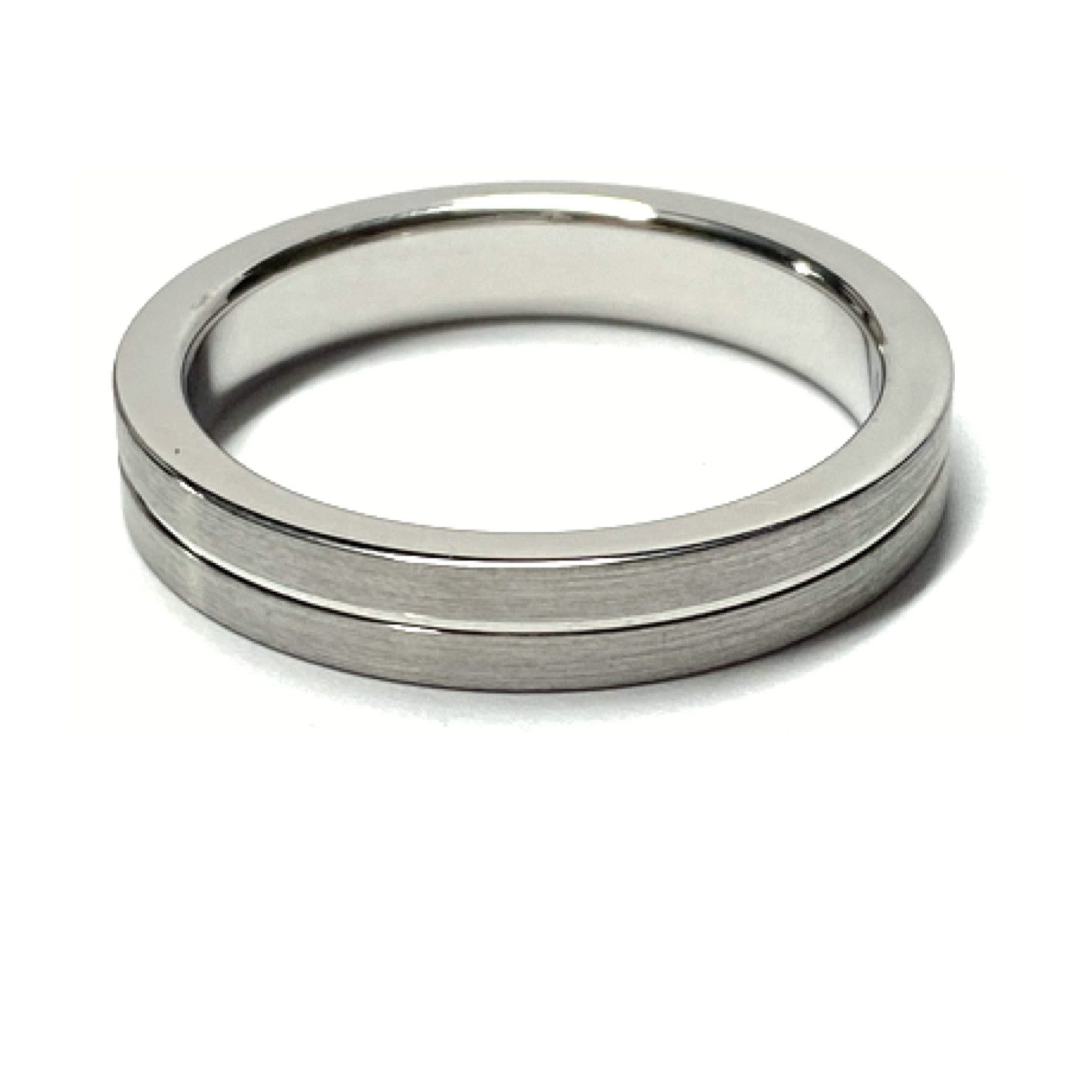 Silberring Bandring 925 Silber rhodiniert matt 4mm breit Silberring #62