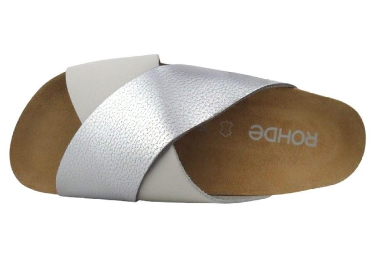 Rohde Perlato silber weiss Pantolette