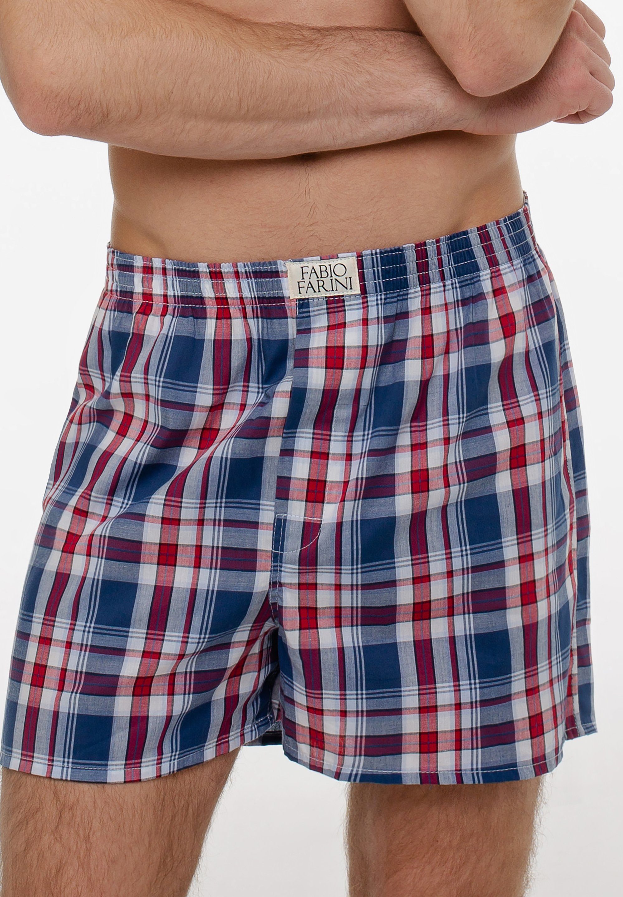 Fabio Farini Webboxer Herren Unterhosen - Männer Boxershorts (12-St) bequeme, weite Passform, zufällig ausgewählte Farben – Bild 4 von 5