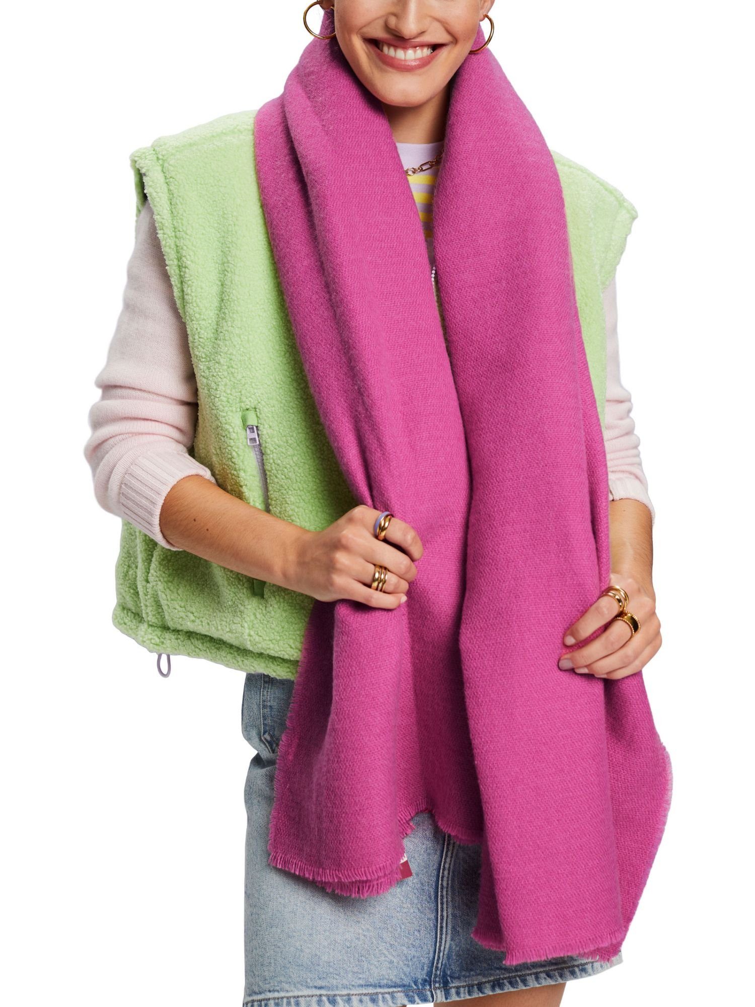 PINK Schal Esprit Weicher Modeschal FUCHSIA