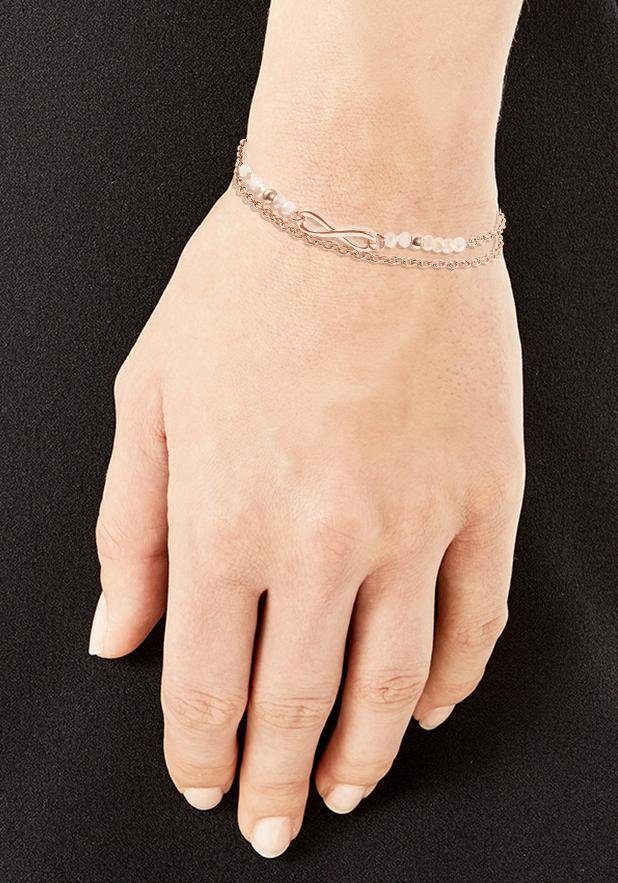 s.Oliver Armband, mit Glasstein