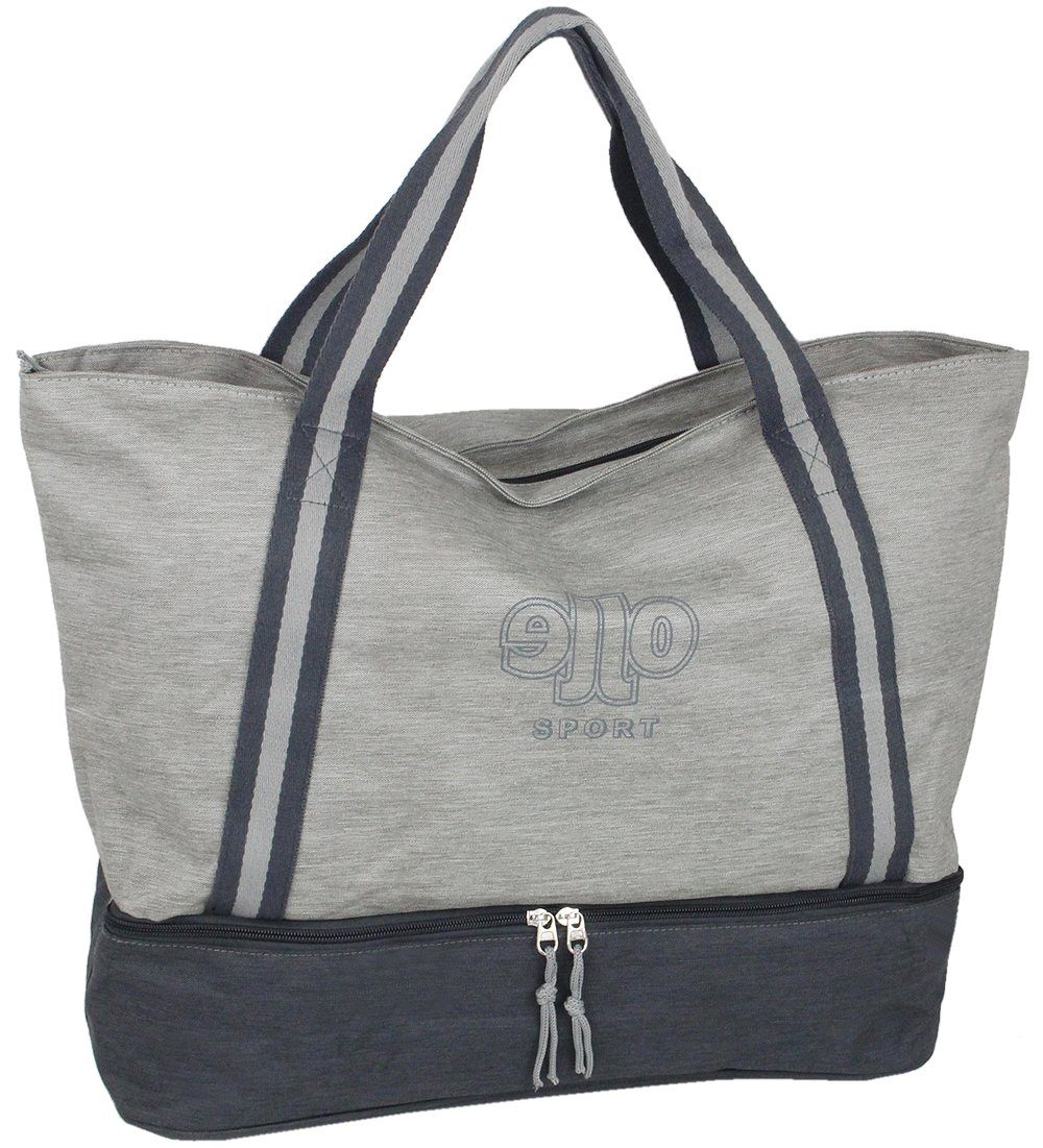 Shopper XXL Damen Freizeittasche - Sporttasche mit Schuhfach - Badetasche
