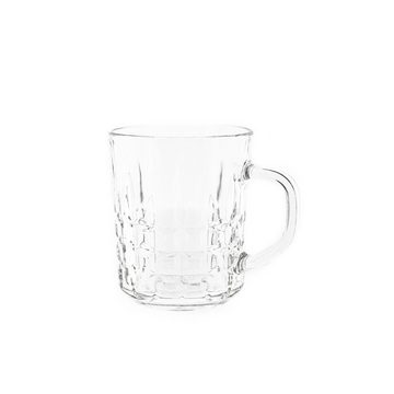 Almina Gläser-Set 6 Tlg. mit Henkel 230 ml für Tee oder Kaffee mit Muster