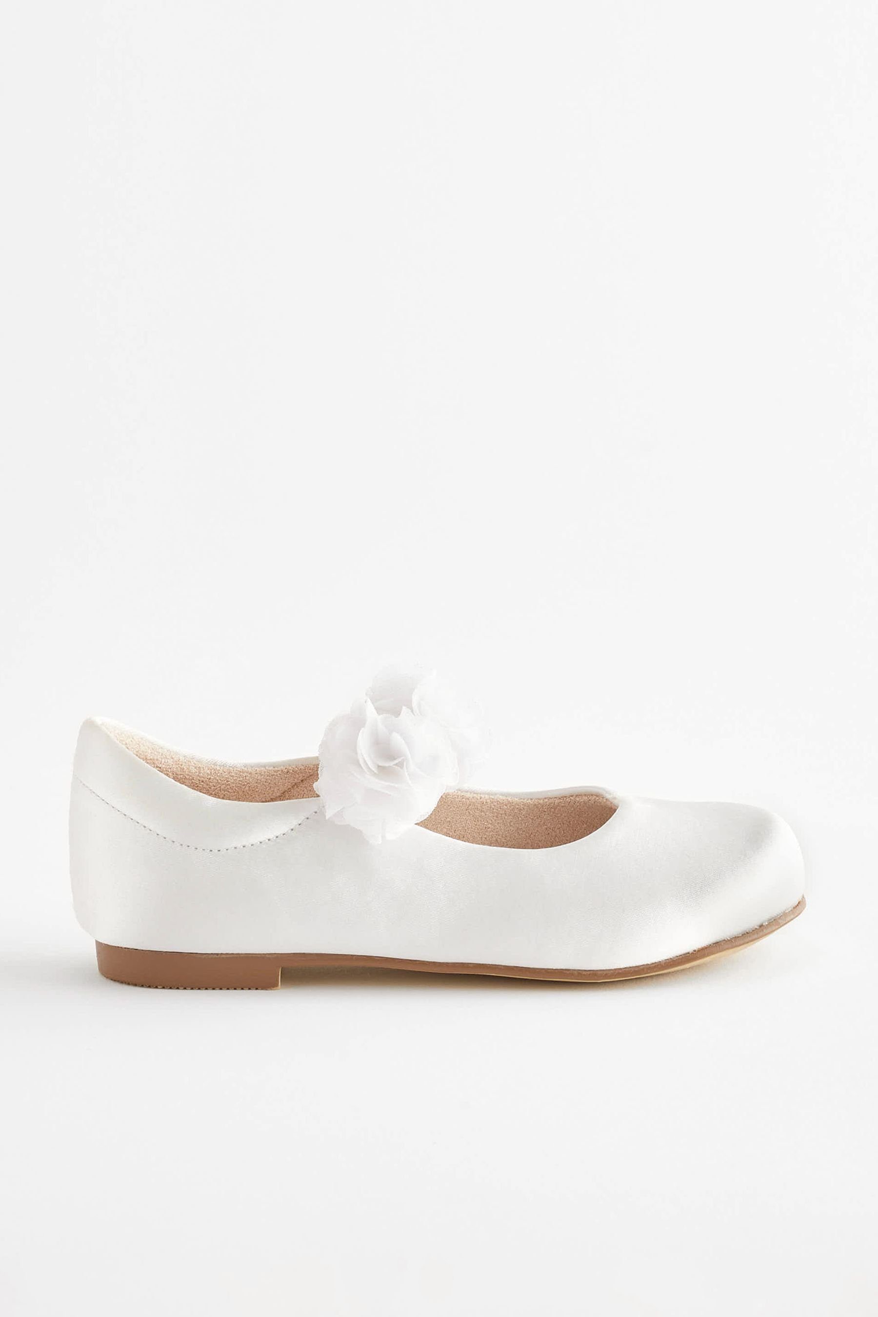 Festliche Schuhe mit Ansteckblume T-Strap-Sandale