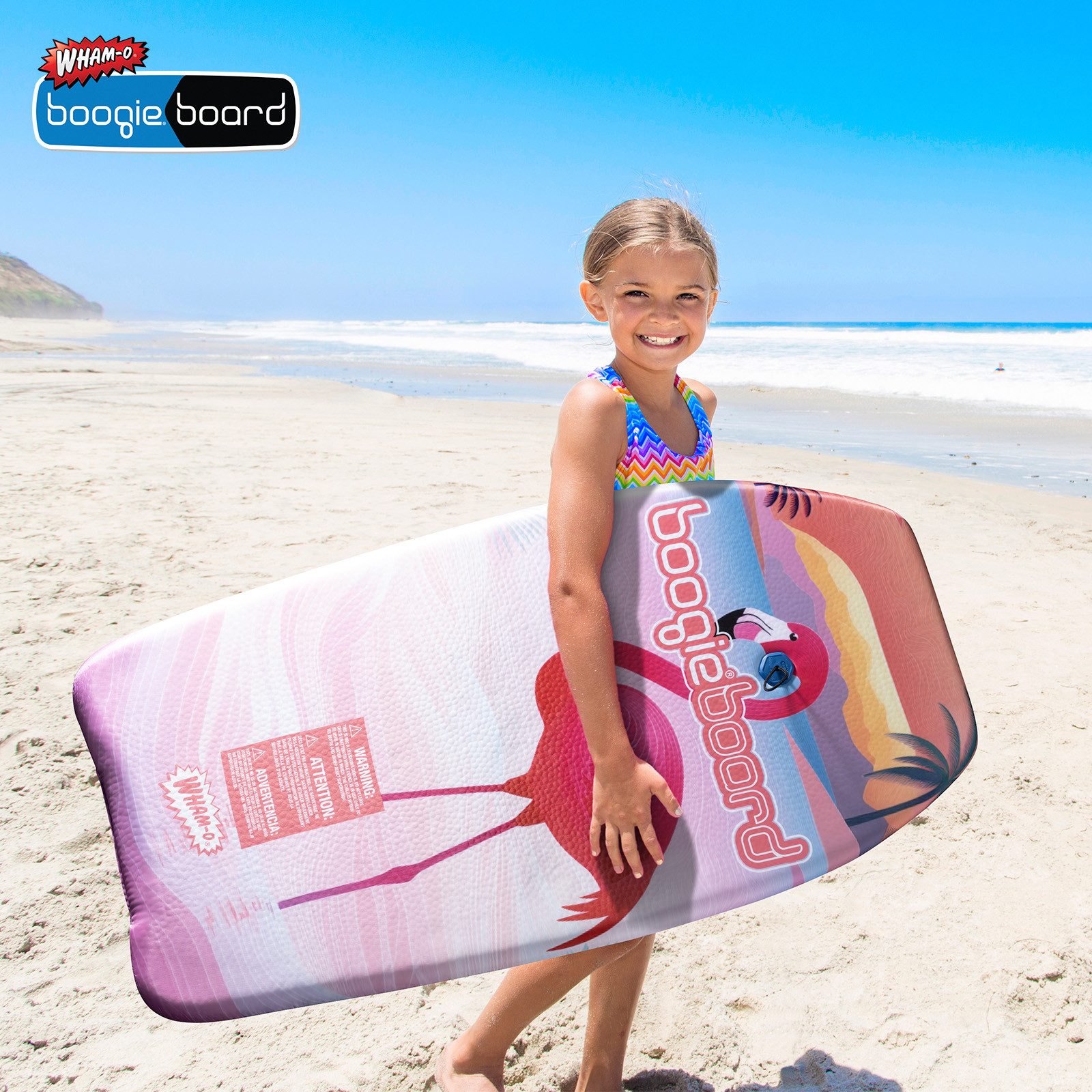 WHAM-O Bodyboard 83.8cm Boogie Board, Bodyboard, Mit Fangriemen, rutschfest, leicht, für Kinder, Grafikdesign