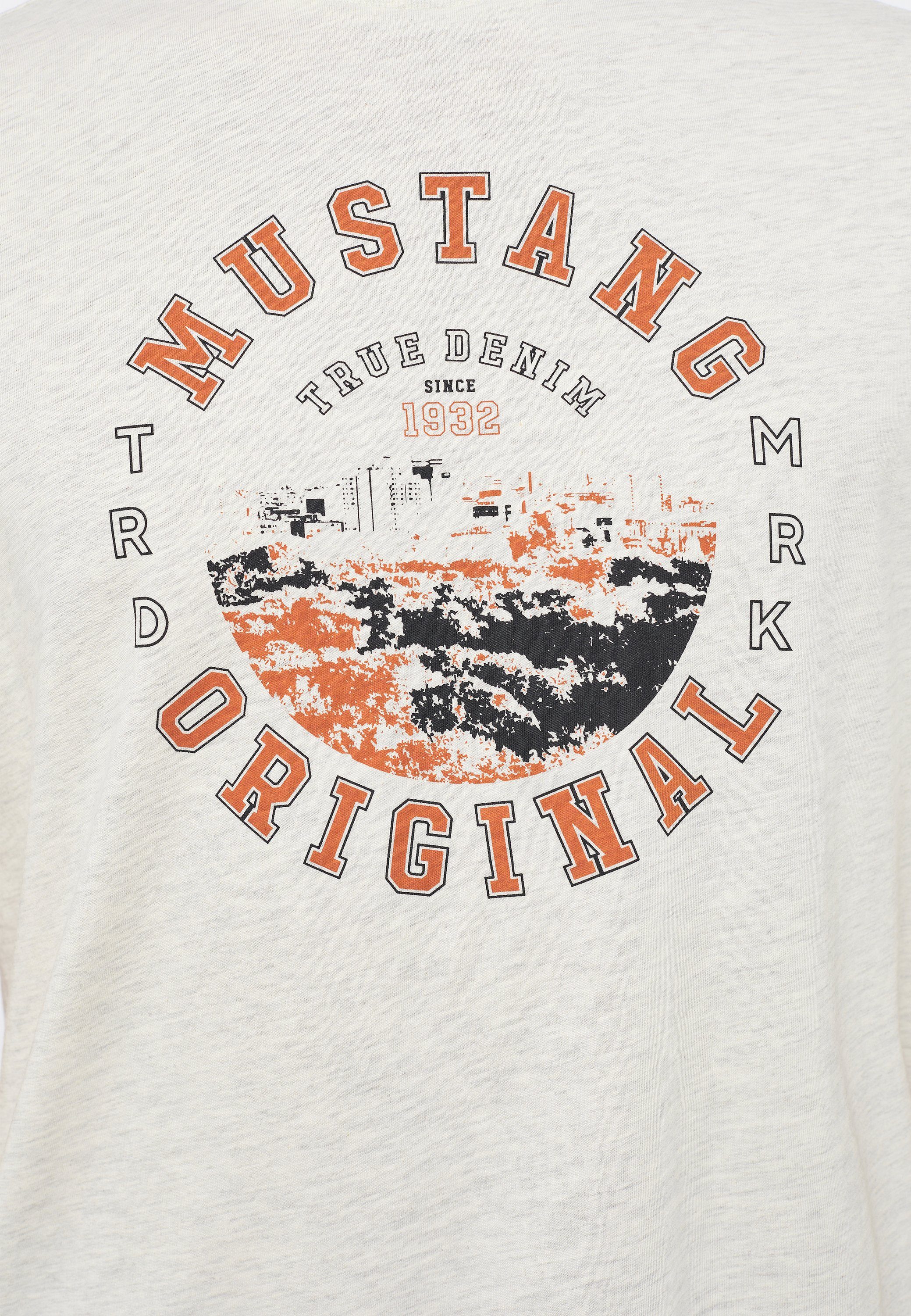 MUSTANG T-Shirt Mustang Style Aidan C Print beige