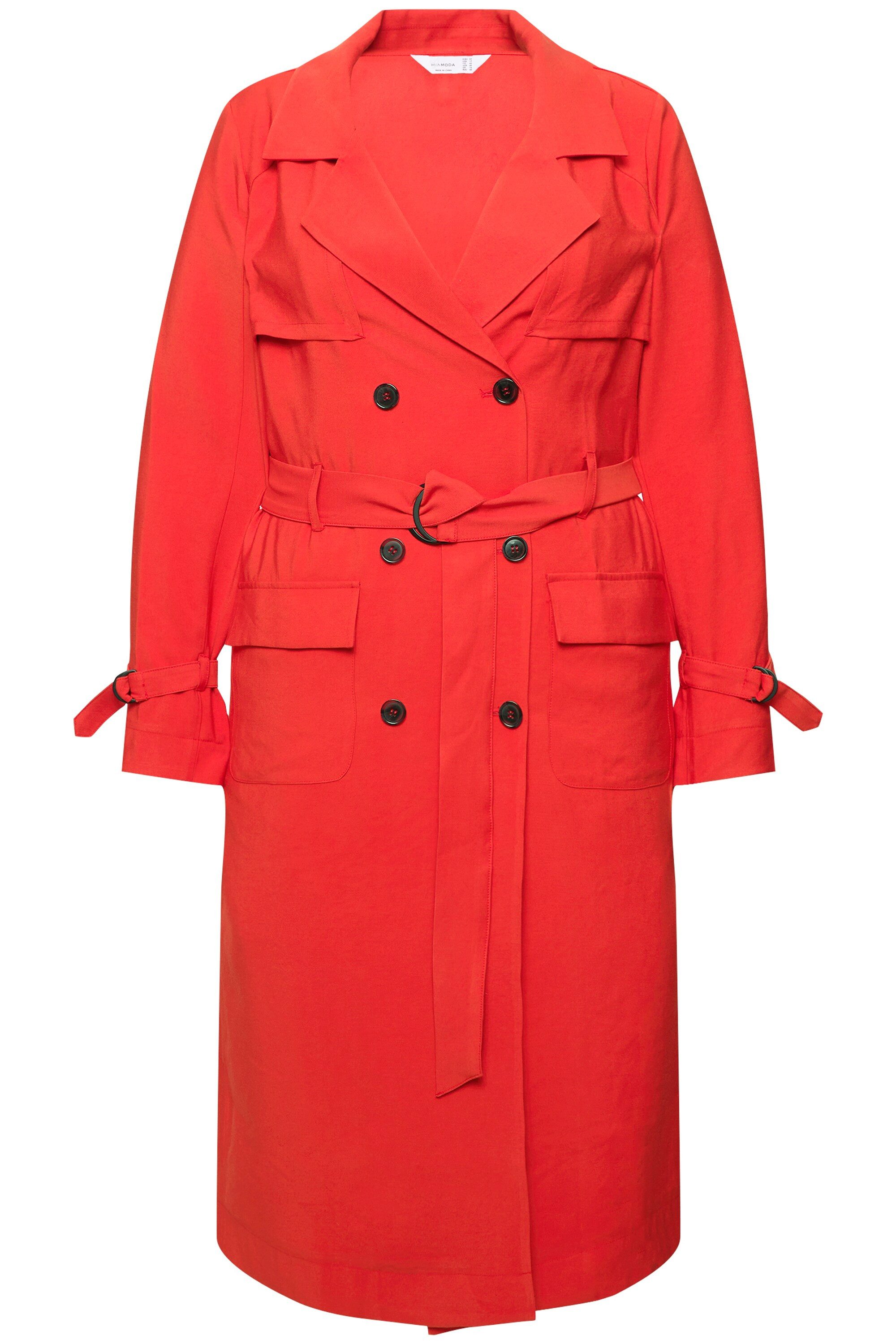 MIAMODA Sommerjacke Trenchcoat Classic Fit Jeansoptik günstig online kaufen