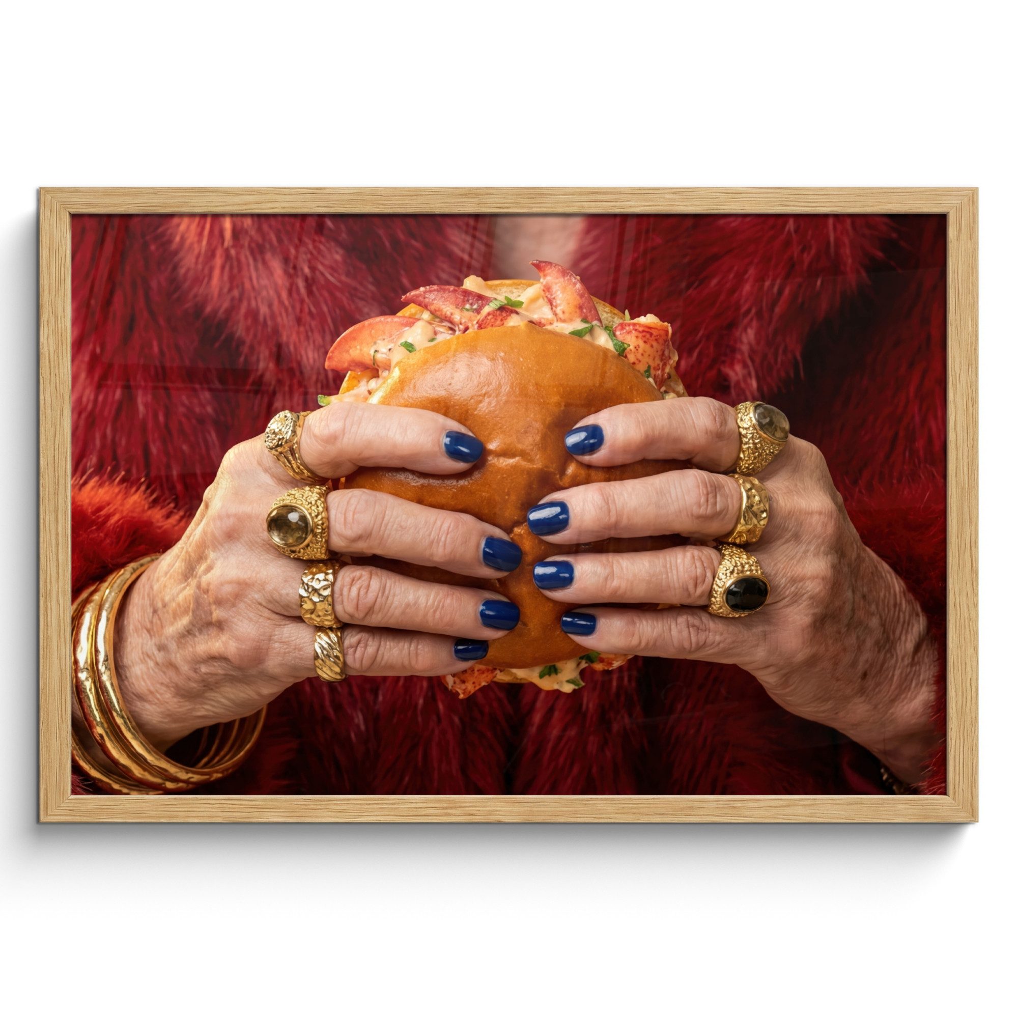 MuchoWow Poster Rolle - Pelzmantel - Gold, (1 St), Bilderrahmen, Poster Wand Dekoration, Wanddeko, 60x40 cm