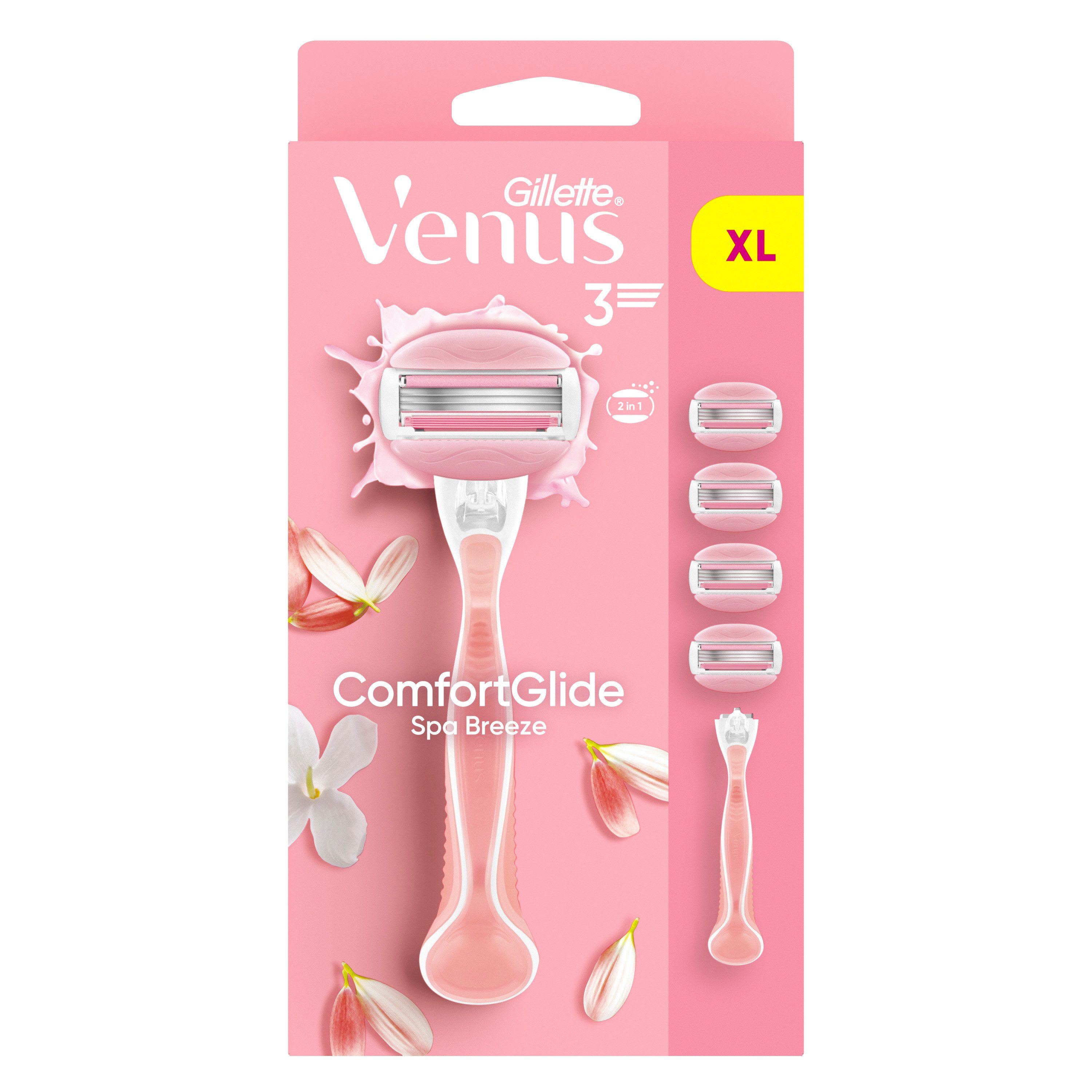 Gillette Venus Nassrasierer Comfortglide Spa Breeze + 4 Ersatzklingen – Bild 2 von 5