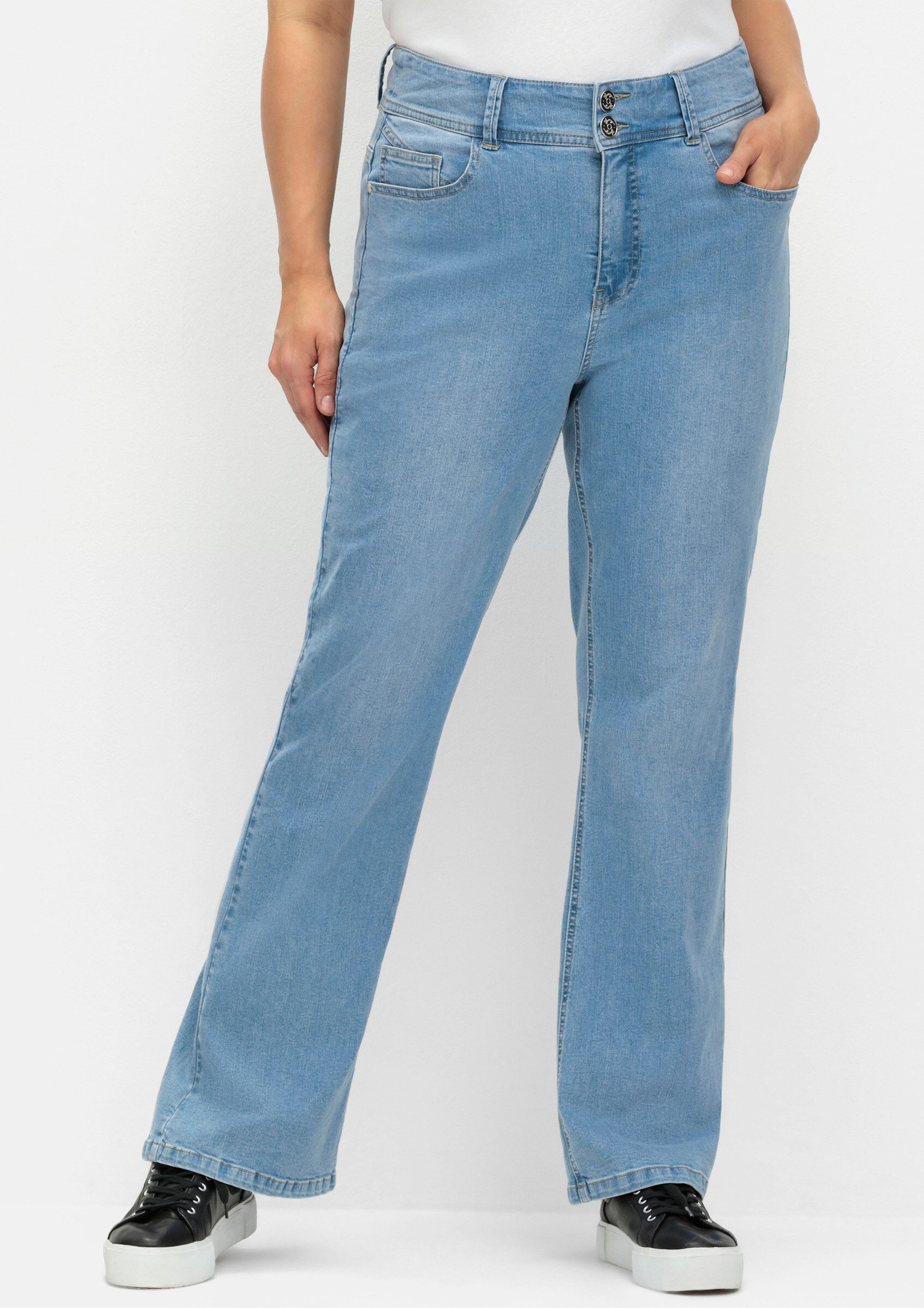 Sheego Bequeme Jeans Bootcut-Jeans . im Curvy-Schnitt MANUELA günstig online kaufen