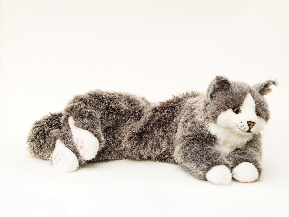 Kösen Kuscheltier Kösen Katze Maine-Coon 74 cm grau-weiß Jodie Plüschtier