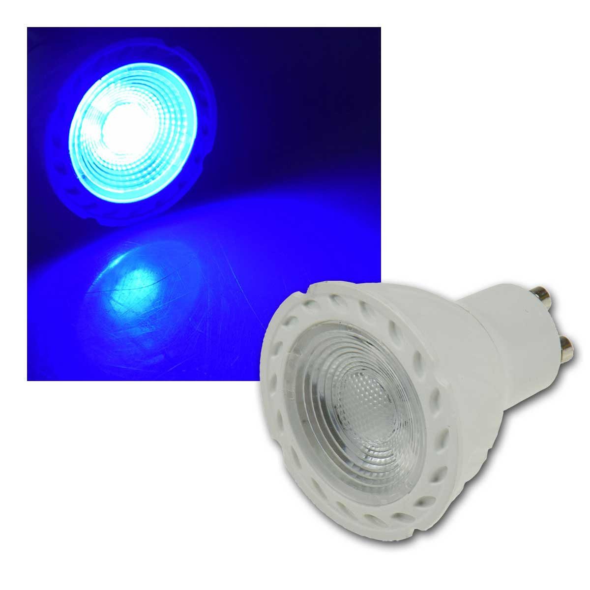 ChiliTec LED-Leuchtmittel LED Strahler GU10 "LDS-50" blau 38°, 230V/5W, blau