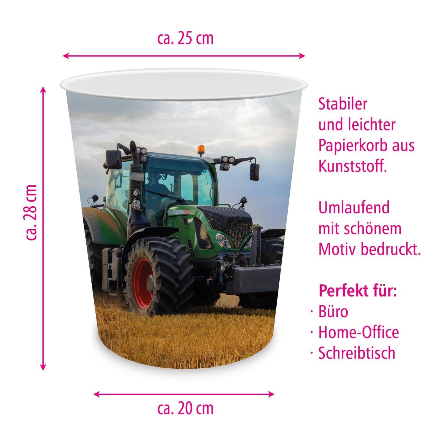 itenga Papierkorb itenga Papierkorb für Kinder - Motiv Traktor - ca. 11 Liter – Bild 2 von 3