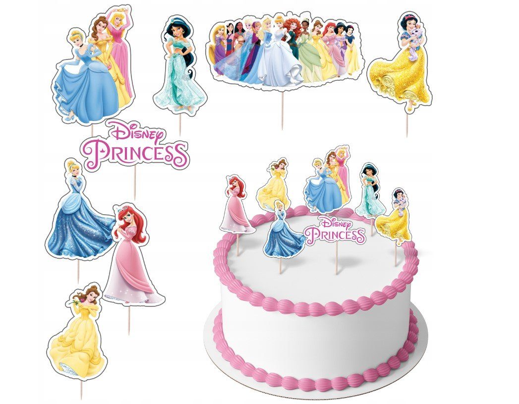 Tortenstecker Prinzessin Topper Set 8 Stk Geburstag Torten Deko Kuchen Junge