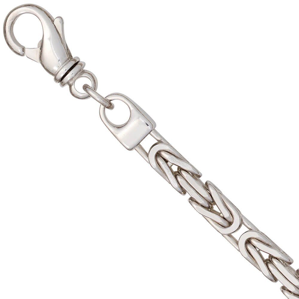 Schmuck Krone Königsarmband 6mm Königsarmband, 925 Silber, 23cm, Silber 925