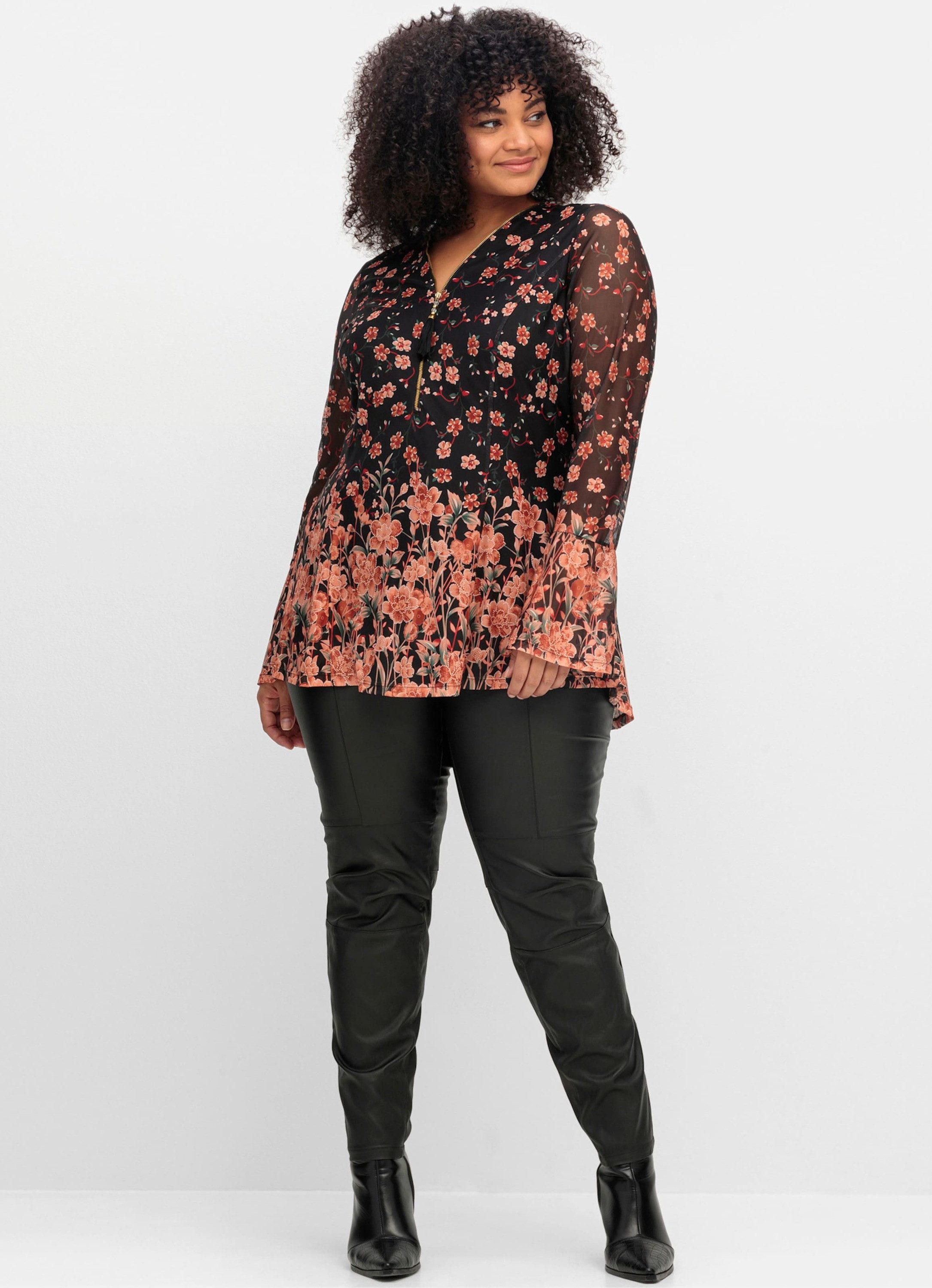 sheego by Joe Browns Klassische Bluse Tunika Langarm günstig online kaufen