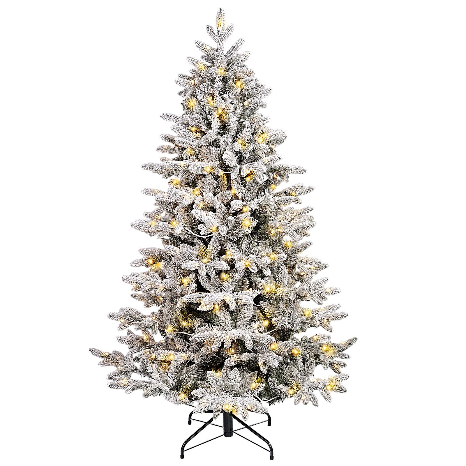 Künstlicher Weihnachtsbaum Künstlicher Weihnachtsbaum mit Beleuchtung Tannenbaum mit Schnee