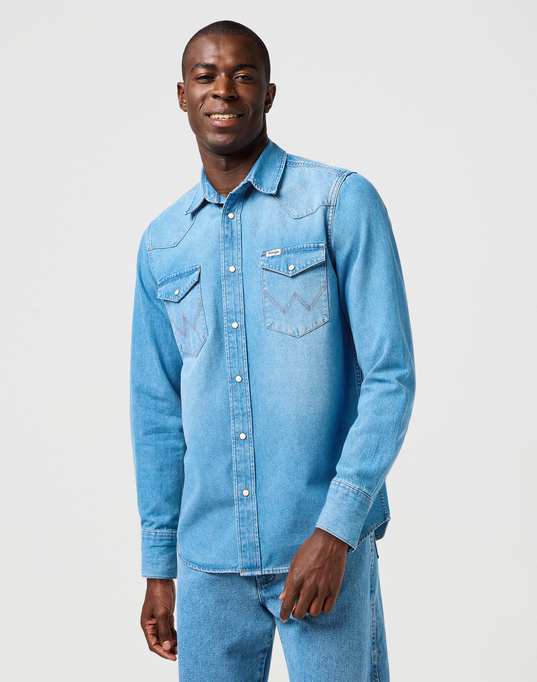 Jeanshemd Für Herren – Denim-Look Mit Kent-Kragen | Lässiges Langarmhemd Für Business Casual & Freizeit