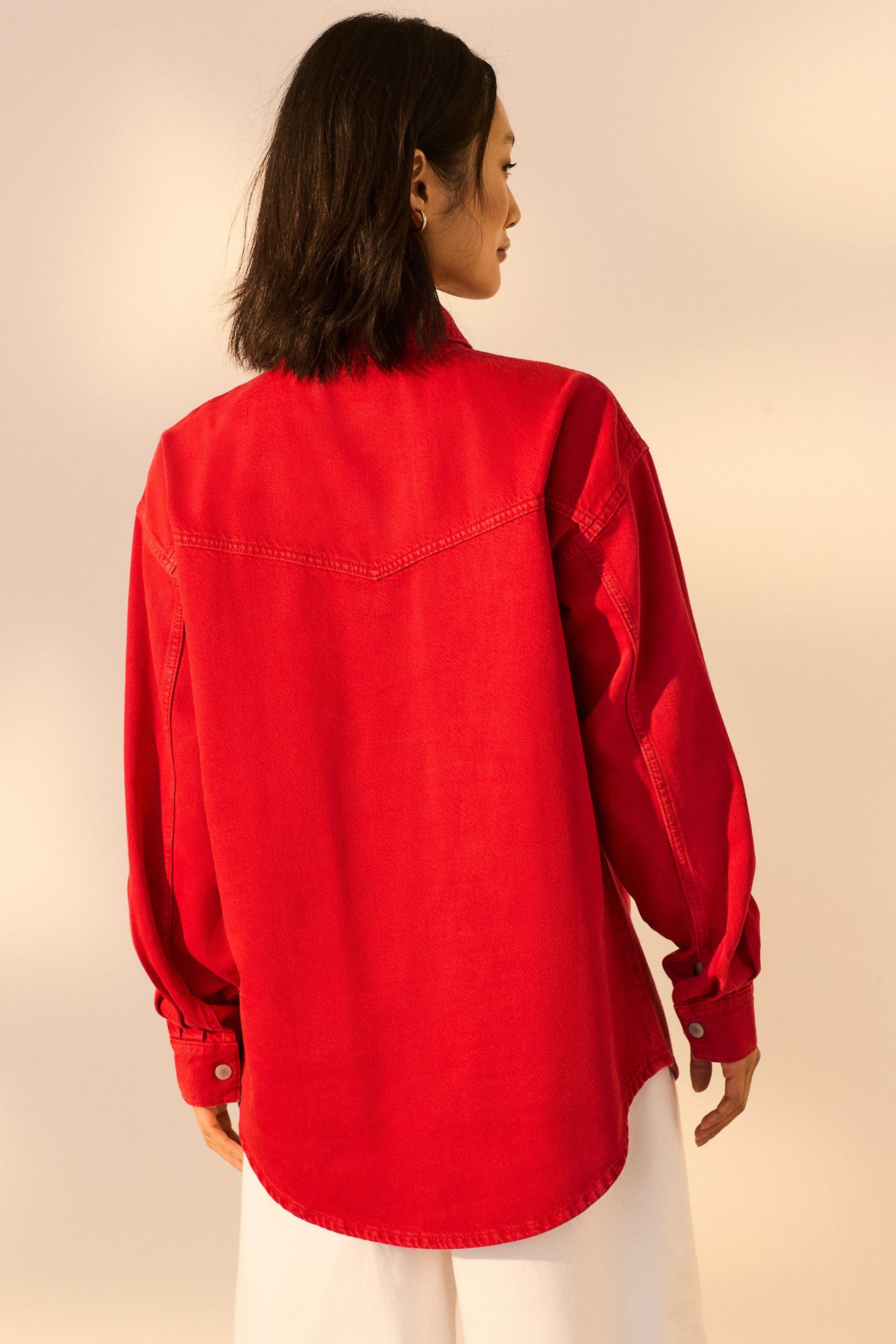 Next Jeanshemd Oversize-Denimhemd aus 100 % Baumwolle günstig online kaufen